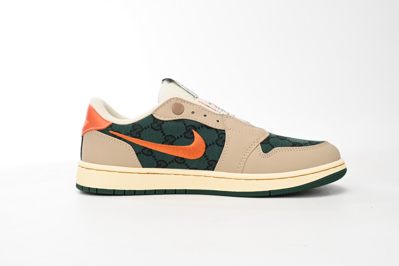 EM Sneakers Air Jordan 1 Low Green Orange Hook