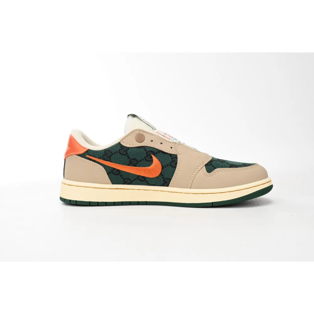 EM Sneakers Air Jordan 1 Low Green Orange Hook