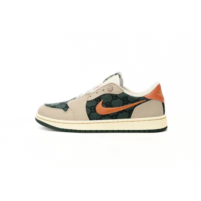 EM Sneakers Air Jordan 1 Low Green Orange Hook 01