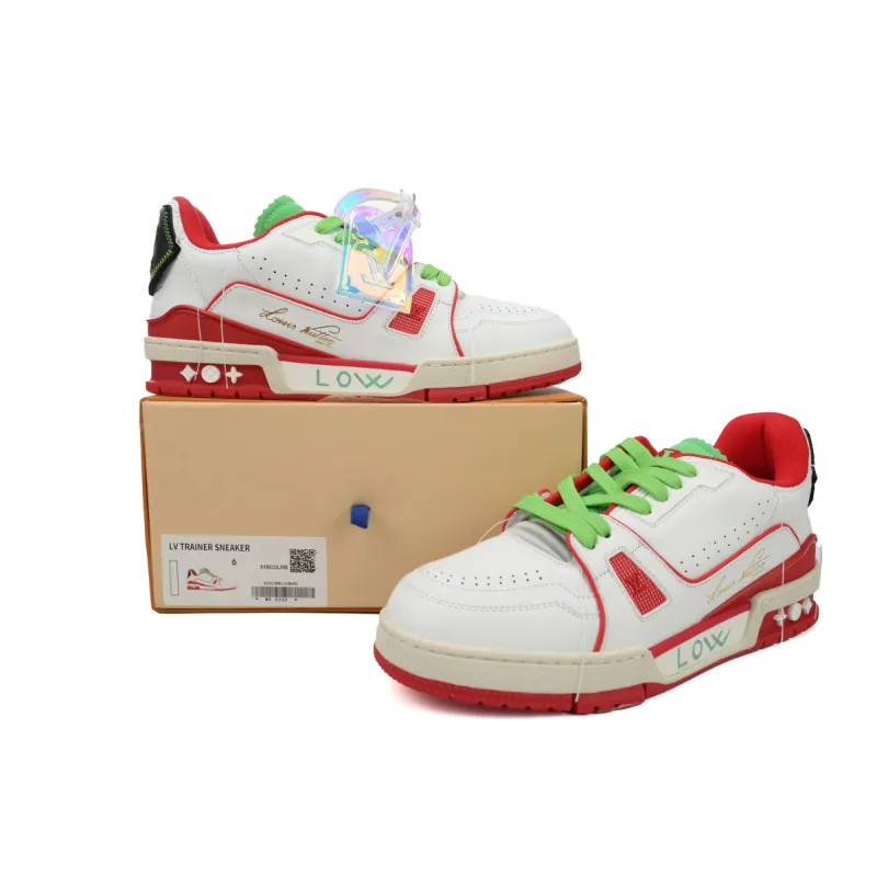 EM Sneakers Louis Vuitton Trainer Red Green