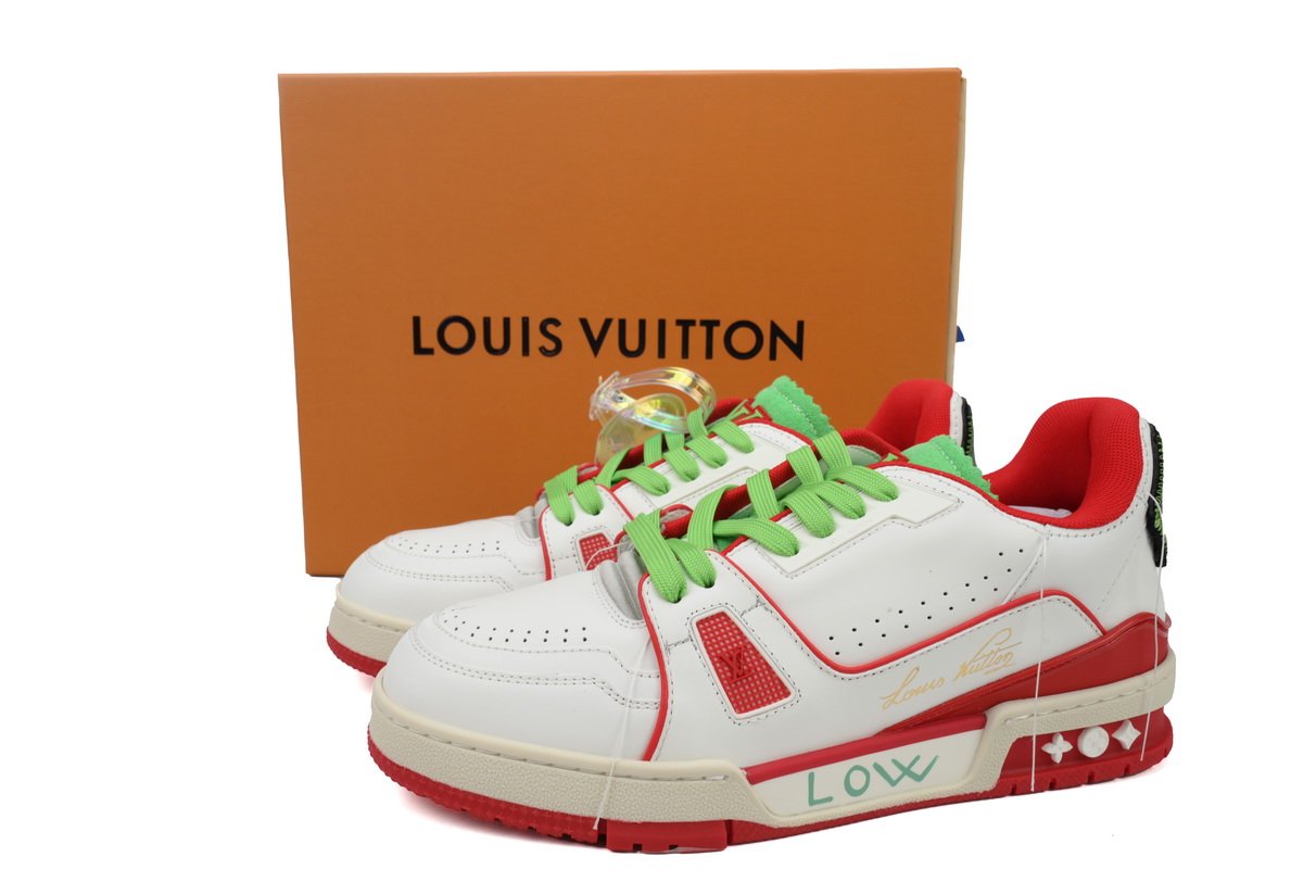 EM Sneakers Louis Vuitton Trainer Red Green
