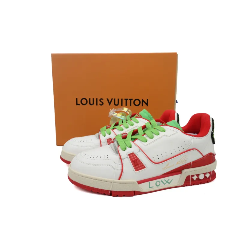 EM Sneakers Louis Vuitton Trainer Red Green