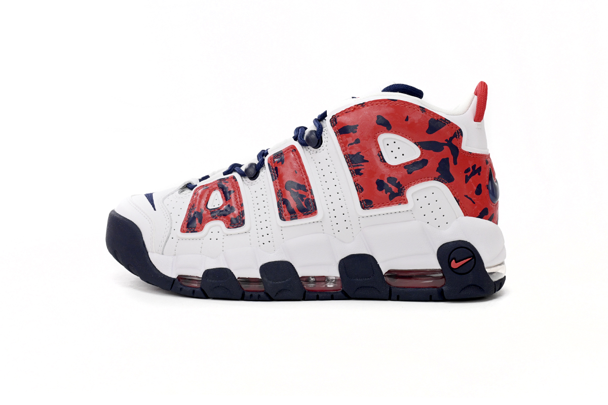 EM Sneakers Nike Air More Uptempo Red Navy Camo