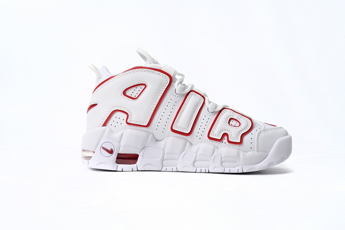 EM Sneakers Nike Air More Uptempo White Varsity Red Outline (GS)