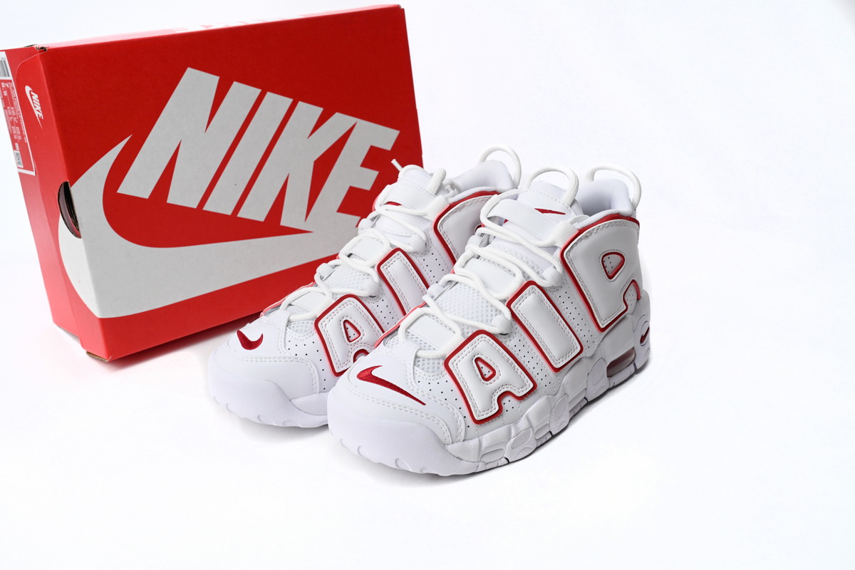 EM Sneakers Nike Air More Uptempo White Varsity Red Outline (GS)