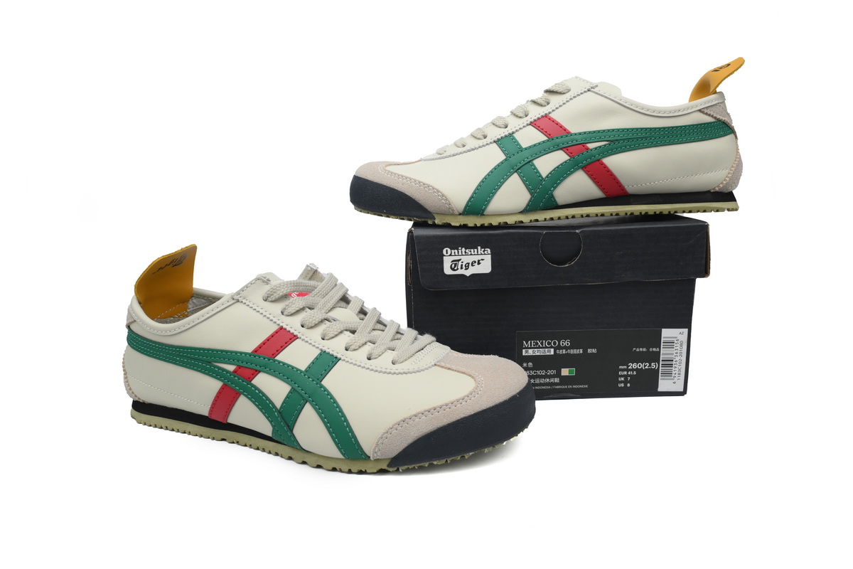 EM Sneakers Onitsuka Tiger Mexico 66 Birch Green Red Yellow
