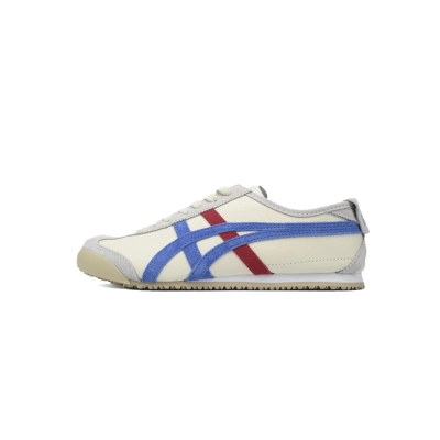 EM Sneakers Onitsuka Tiger Mexico 66 Vintage White Directoire Blue Red 01
