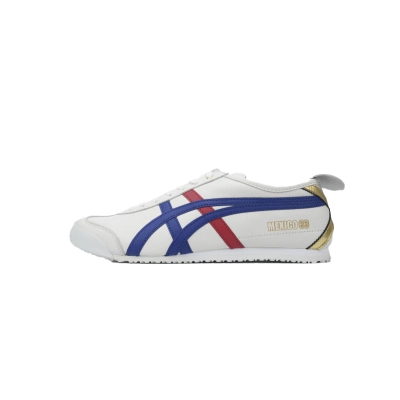 EM Sneakers ASICS Mexico 66 White Blue Red Metallic Gold 01