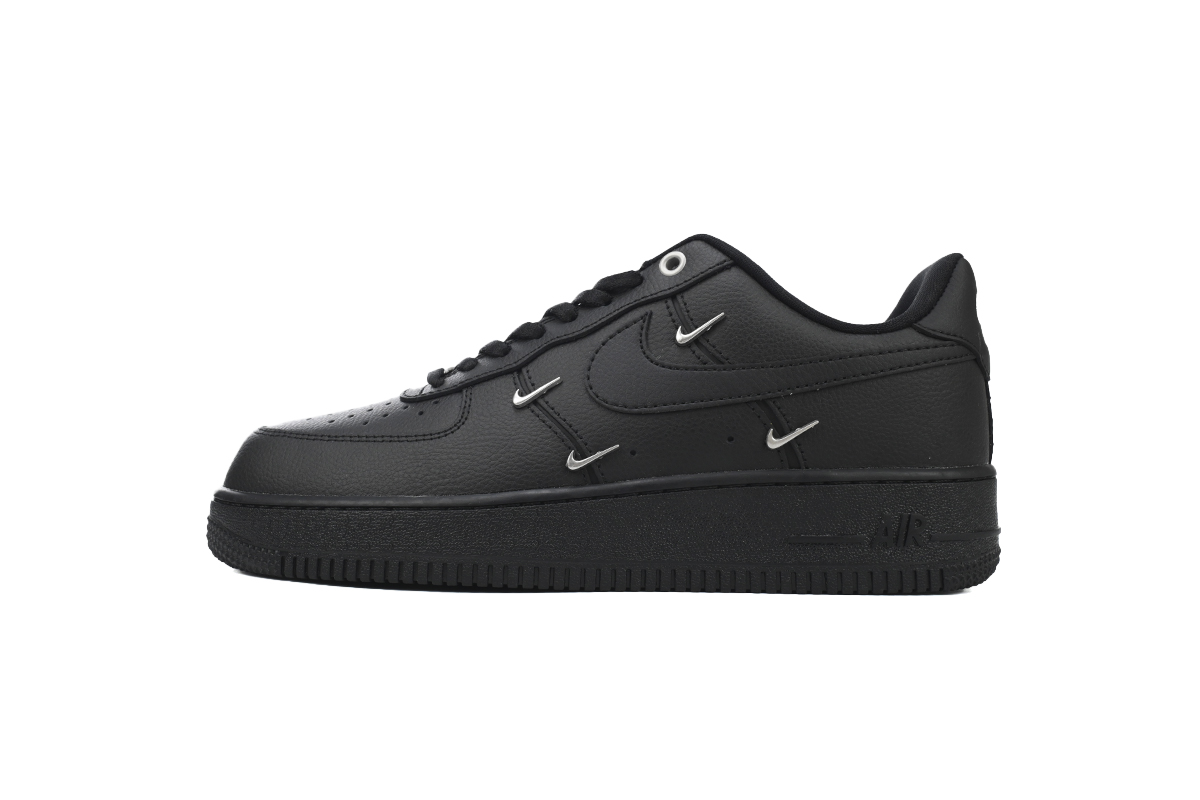 EM Sneakers Nike Air Force 1 Low Black Silver Mini Swoosh