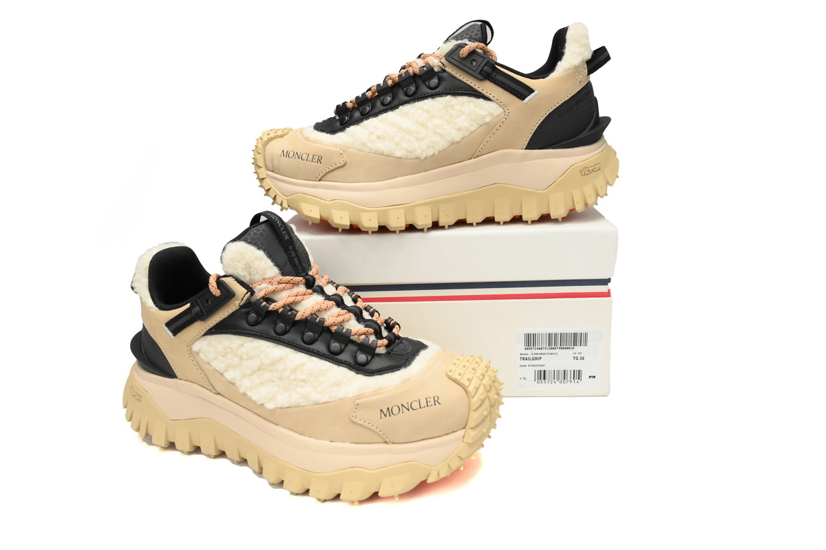 EM Sneakers Moncler Trailgrip Fluorescent Black Velvet Khaki