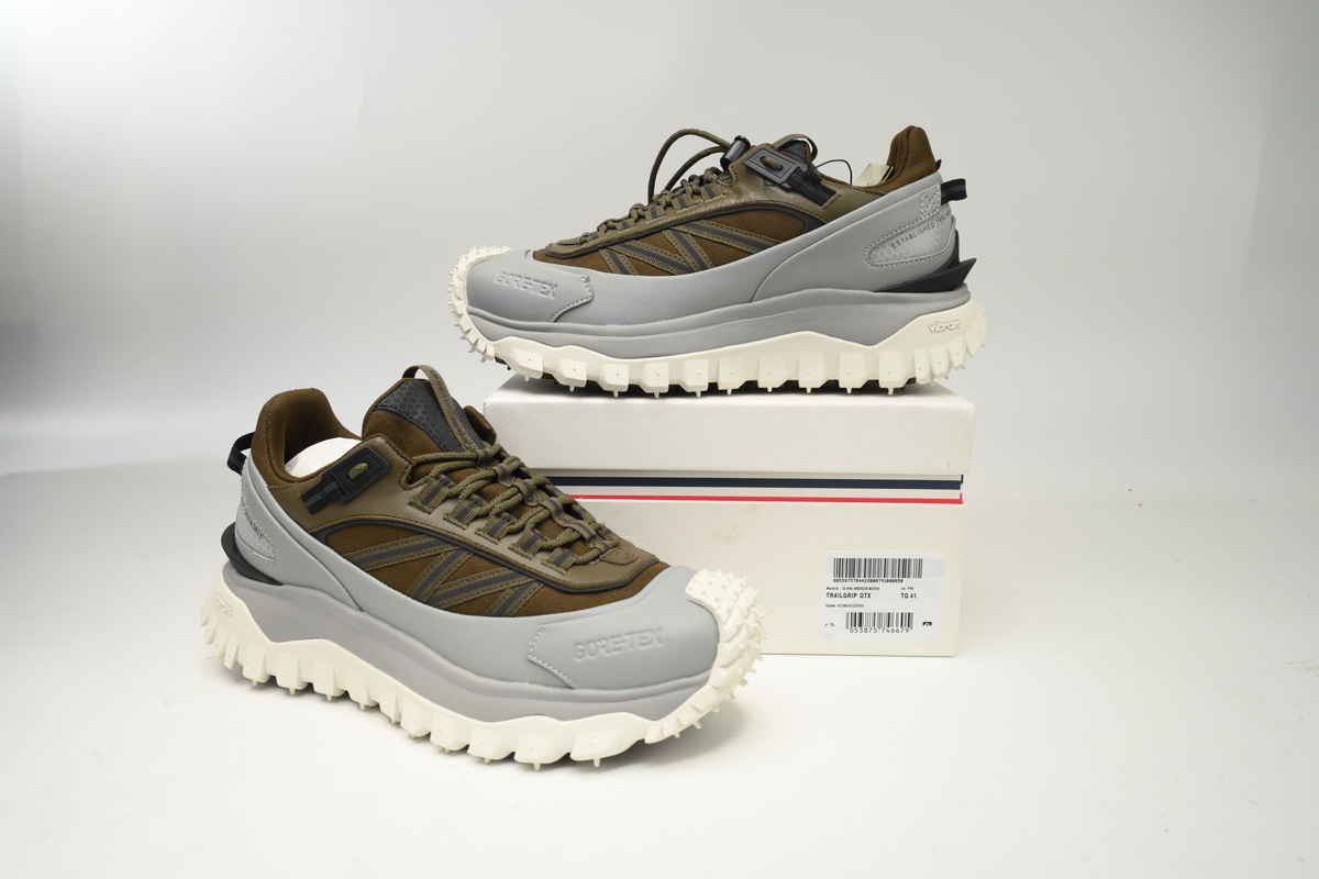 EM Sneakers Moncler Trailgrip Fluorescent Black White Gray Khaki