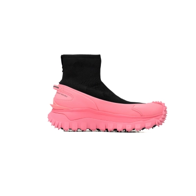 EM Sneakers Moncler Trailgrip Leather Black Pink 02