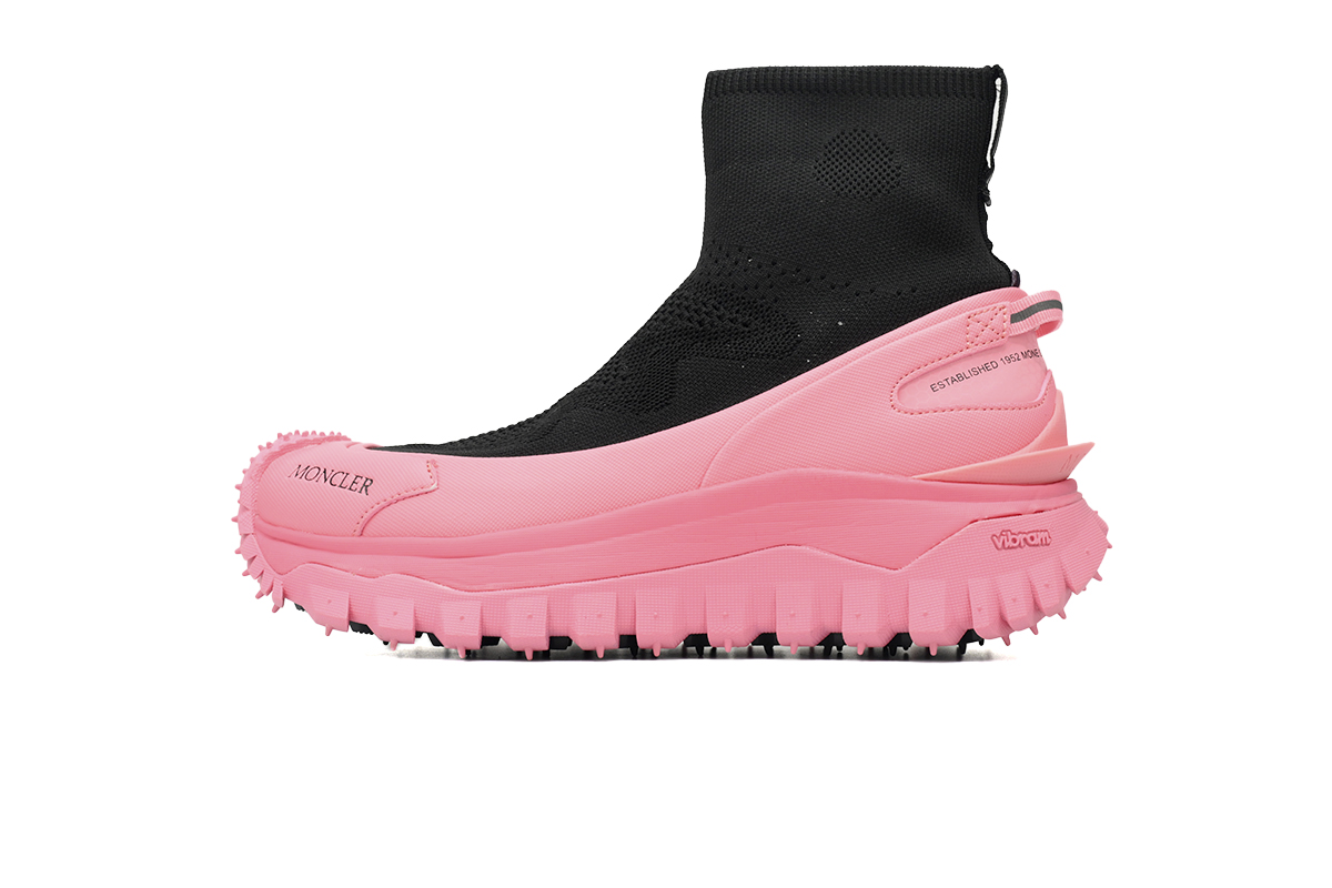 EM Sneakers Moncler Trailgrip Leather Black Pink