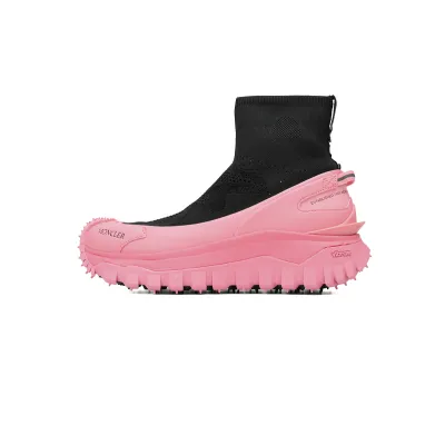 EM Sneakers Moncler Trailgrip Leather Black Pink 01