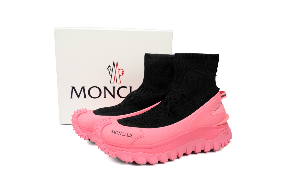 EM Sneakers Moncler Trailgrip Leather Black Pink
