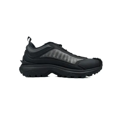 EM Sneakers Moncler Trailgrip Leather Black All Black Mesh 02