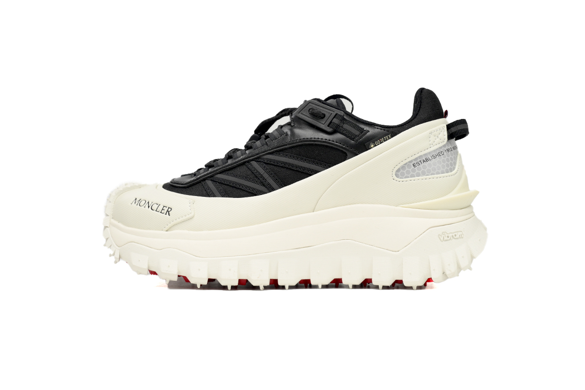 EM Sneakers Moncler Trailgrip Leather Black And White