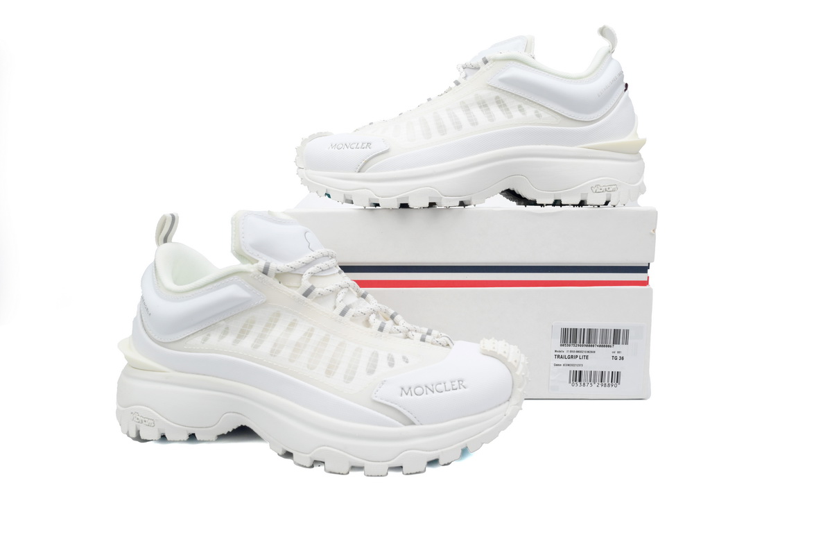 EM Sneakers Moncler Trailgrip Leather White Besh
