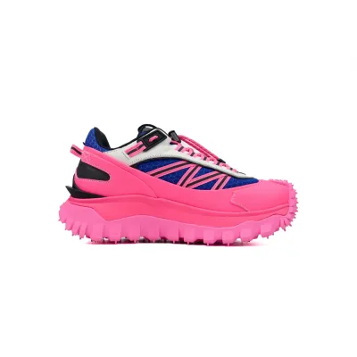EM Sneakers  Moncler Trailgrip Leather Black Blue Pink 02