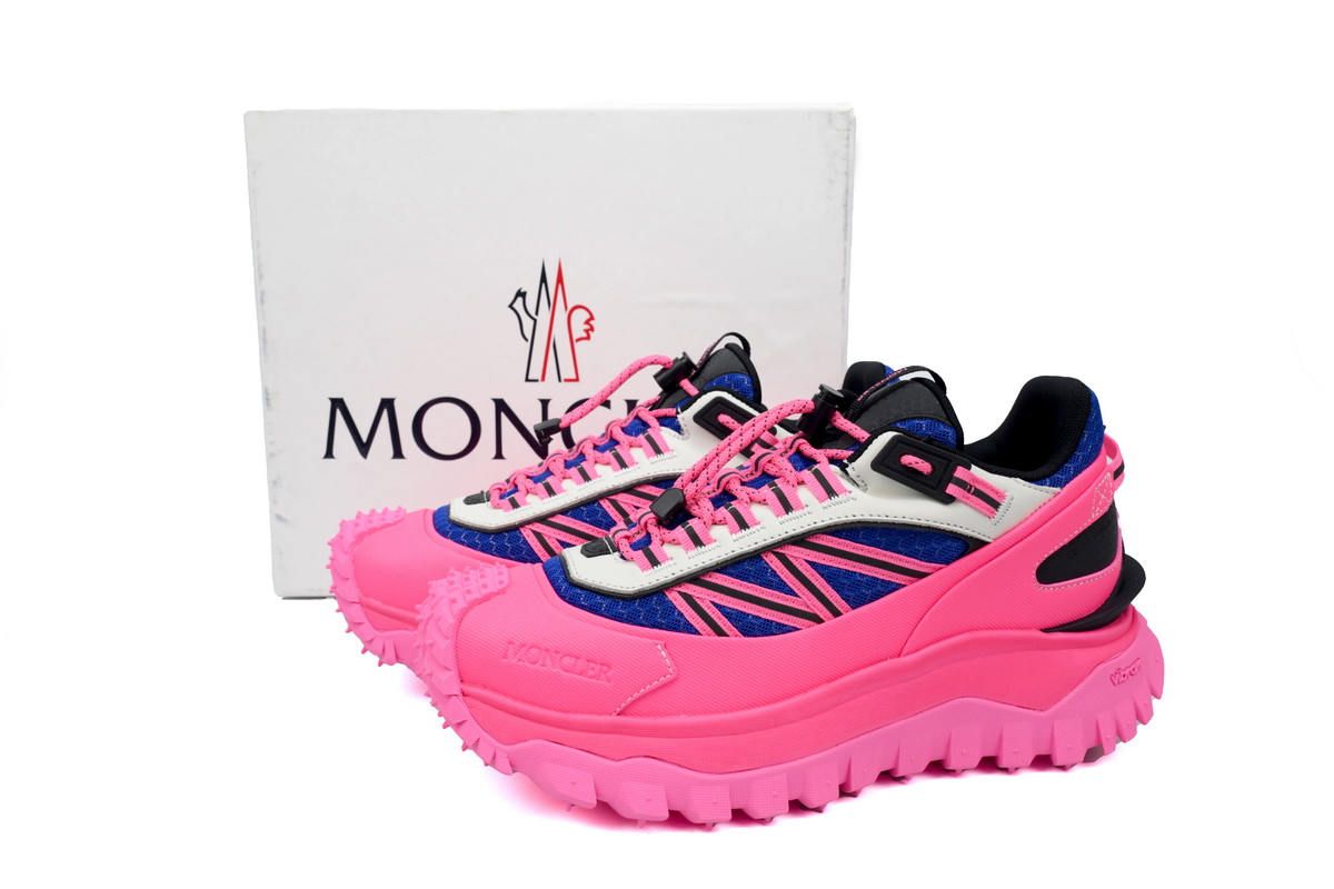 EM Sneakers  Moncler Trailgrip Leather Black Blue Pink