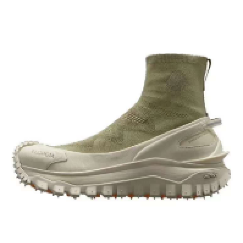 EM Sneakers Moncler Trailgrip Leather Black Beige green