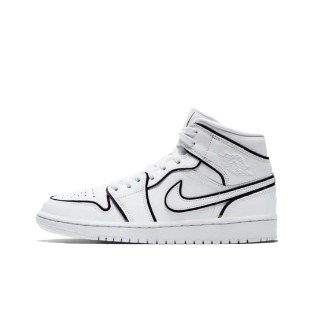 EM Sneakers Jordan 1 Mid Iridescent Reflective White