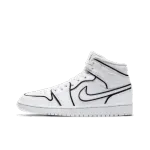 EM Sneakers Jordan 1 Mid Iridescent Reflective White