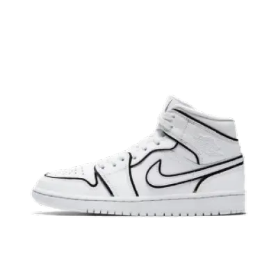 EM Sneakers Jordan 1 Mid Iridescent Reflective White 01