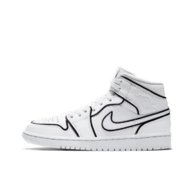 EM Sneakers Jordan 1 Mid Iridescent Reflective White 01