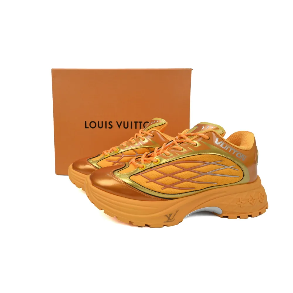 EM Sneakers Louis Vuitton  Discovery Lace Up Golden 3