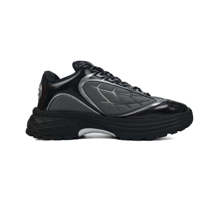 EM Sneakers Louis Vuitton Discovery Lace Up Black and White Silver