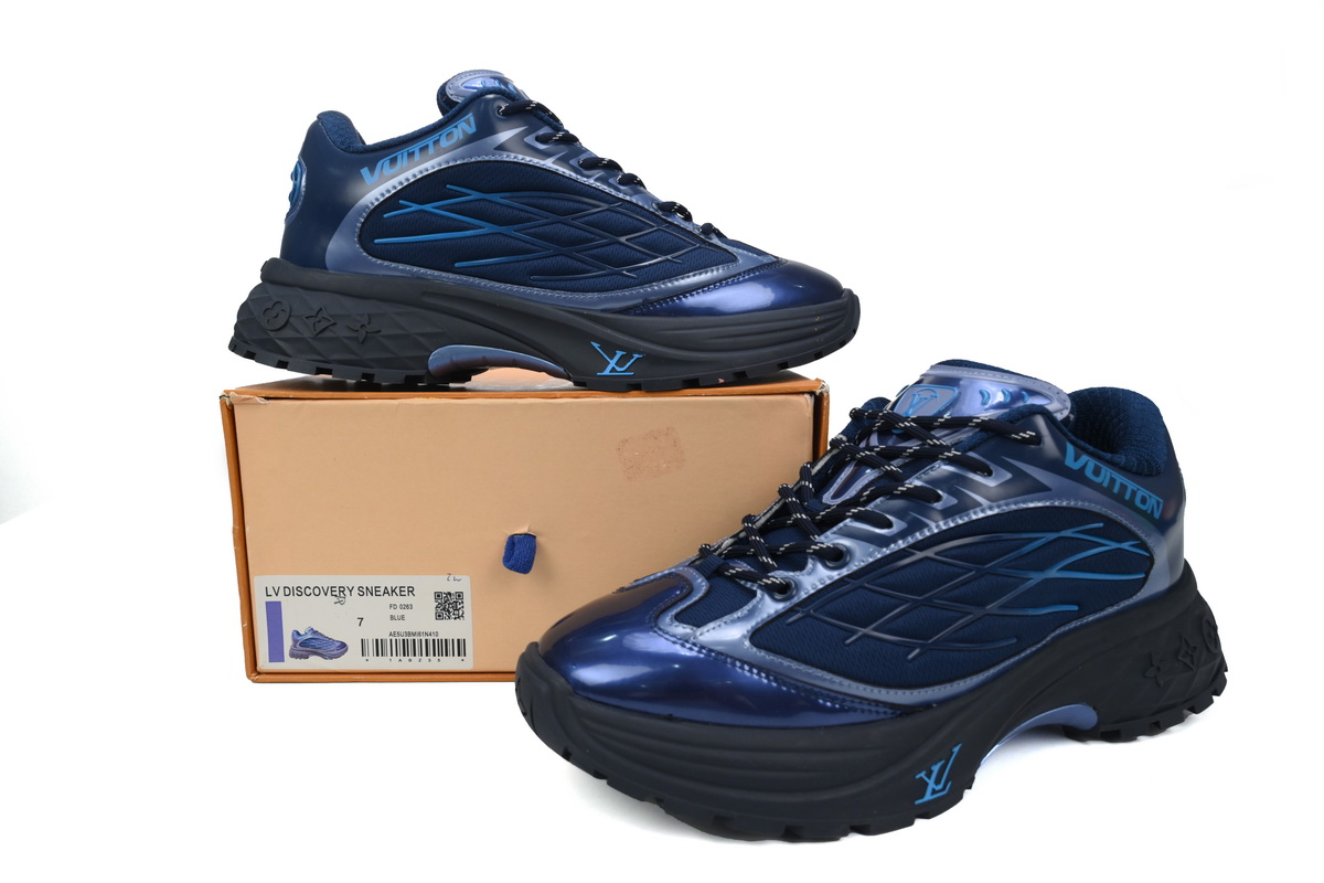 EM Sneakers Louis Vuitton Discovery Lace Up Blue