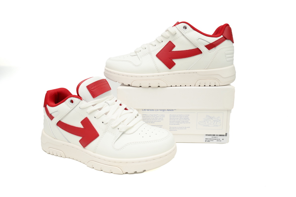 EM Sneakers OFF-WHITE Out Of White White Red