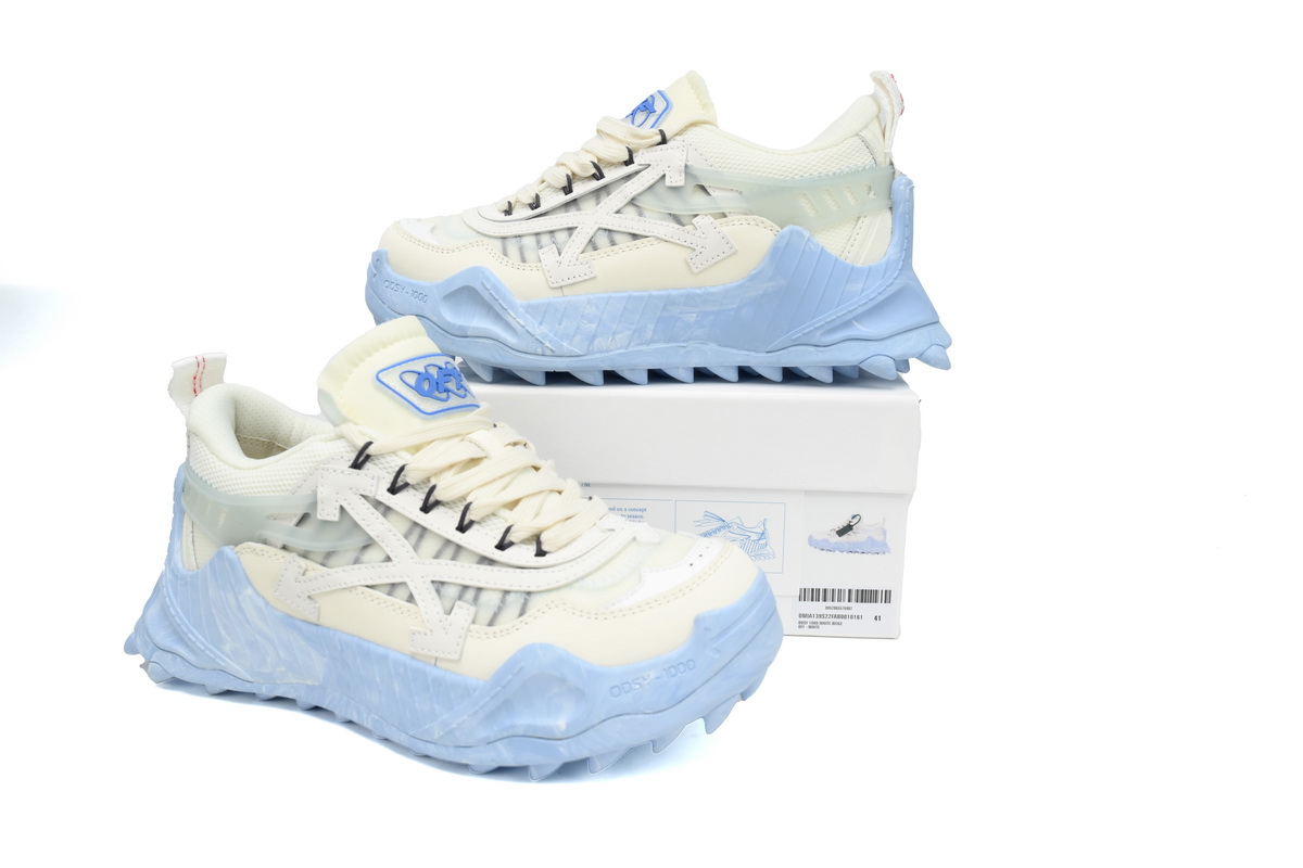 EM Sneakers OFF-WHITE Odsy-1000 White Blue Marble