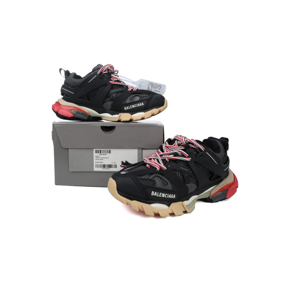 EM Sneakers Balenciaga Track Sneaker Black and Red(Without LED)