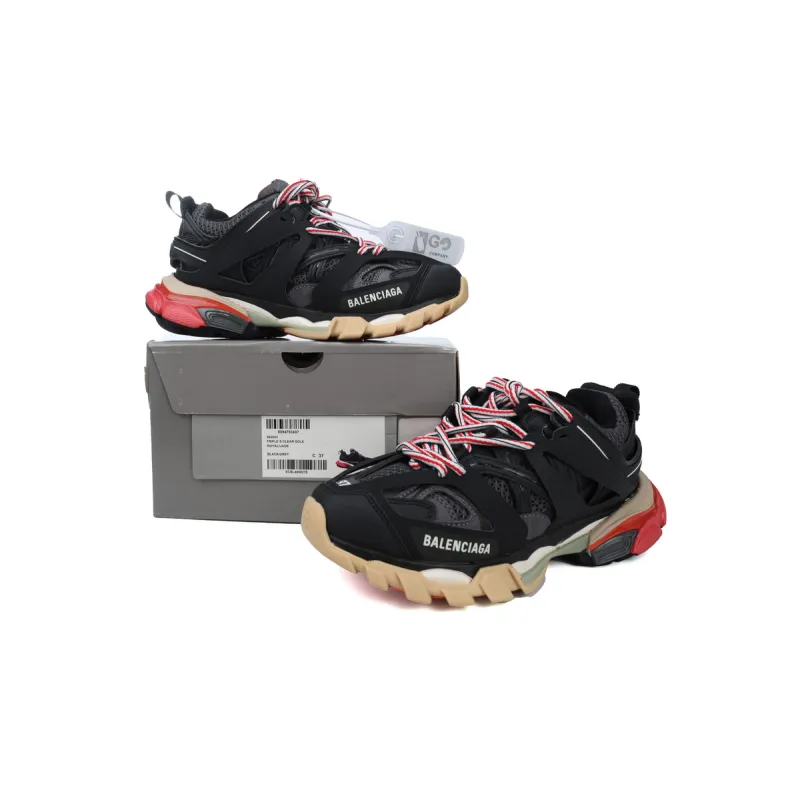 EM Sneakers Balenciaga Track Sneaker Black and Red(Without LED)