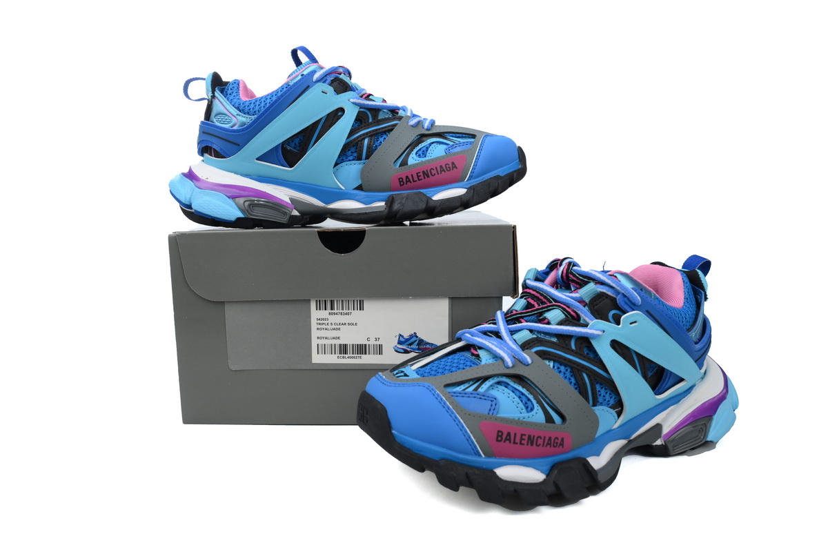 EM Sneakers Balenciaga Track Sneaker Grey Blue(Without LED)