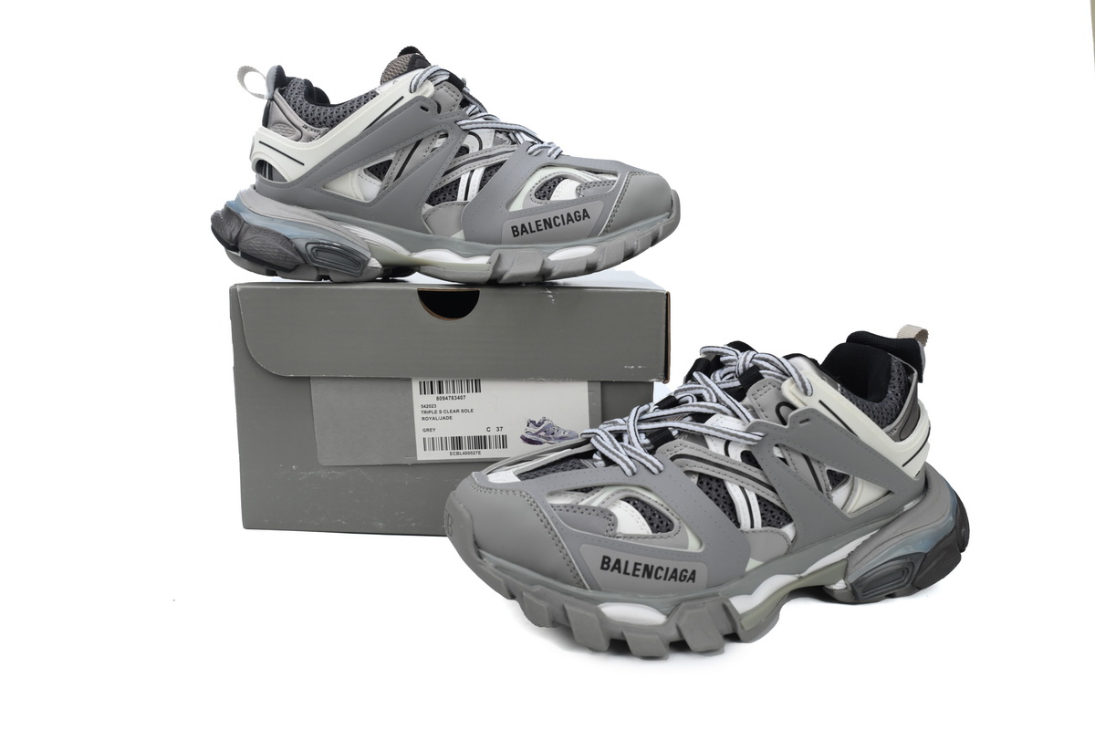 EM Sneakers Balenciaga Track Sneaker Grey White Black(Without LED)