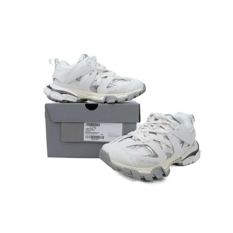 EM Sneakers Balenciaga Track Sneaker White Grey Silver(Without LED)