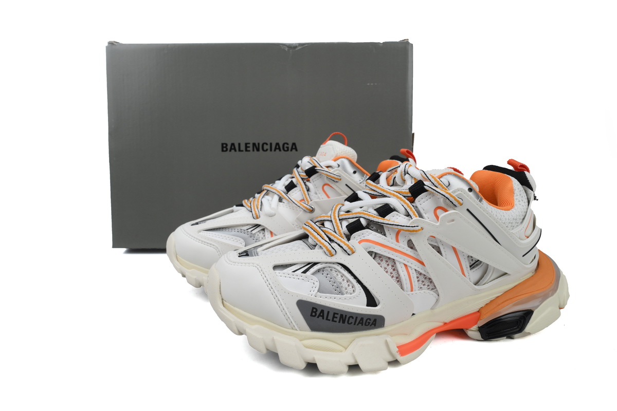 EM Sneakers Balenciaga Track Sneaker White Orange(Without LED)