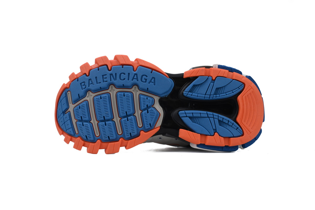 EM Sneakers Balenciaga Track Sneaker White Blue Orange(Without LED)