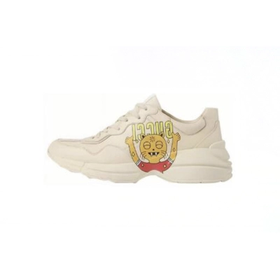 EM Sneakers Gucci Rhyton Cat Print Beige Multi 01