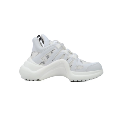 EM Sneakers Louis Vuitton Archlight Sneakers White Stripe Gray Print 02