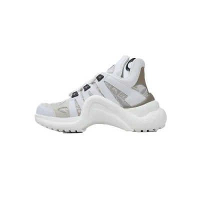 EM Sneakers Louis Vuitton Archlight Sneakers White and Khaki 01