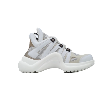 EM Sneakers Louis Vuitton Archlight Sneakers White and Khaki 02