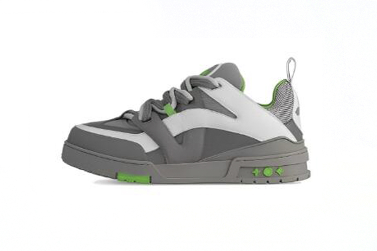 EM Sneakers Louis Vuitton LV Skate Sneaker Grey Green
