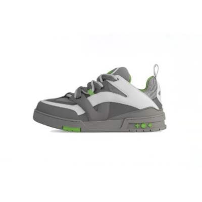 EM Sneakers Louis Vuitton LV Skate Sneaker Grey Green 01