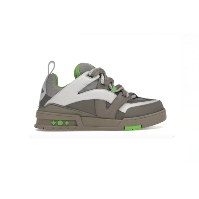 EM Sneakers Louis Vuitton LV Skate Sneaker Grey Green 02