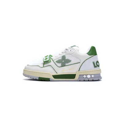 EM Sneakers Louis Vuitton Trainer White Green 01