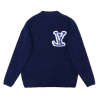 EM Sneakers Louis Vuitton Taupe Intarsia Crewneck Sweater